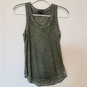 Express Women's Green Tank Top